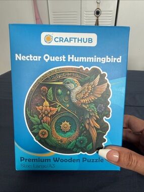 Nectar Quest Hummingbird Premium Wooden Puzzle